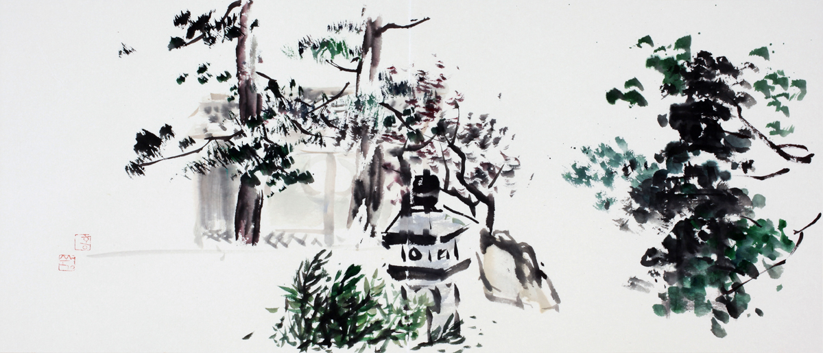 John P. Hume Japanese Stroll Garden Painting Series
